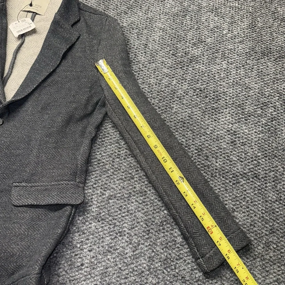 Zara Boys 13/14 Grey Knit Wear Blazer Jacket Tweed